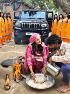 Girl car entry ai video editing