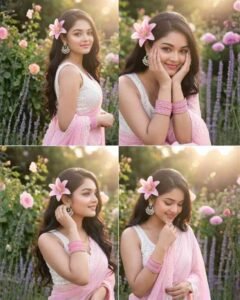 Collage style girl prompt