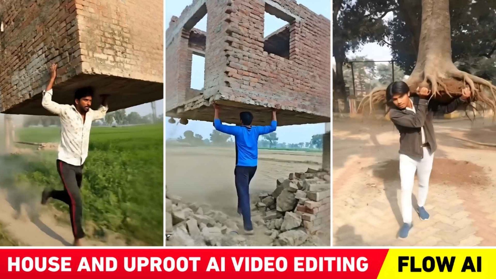 Trending House And Tree Uproot Ai Video Editing 2026