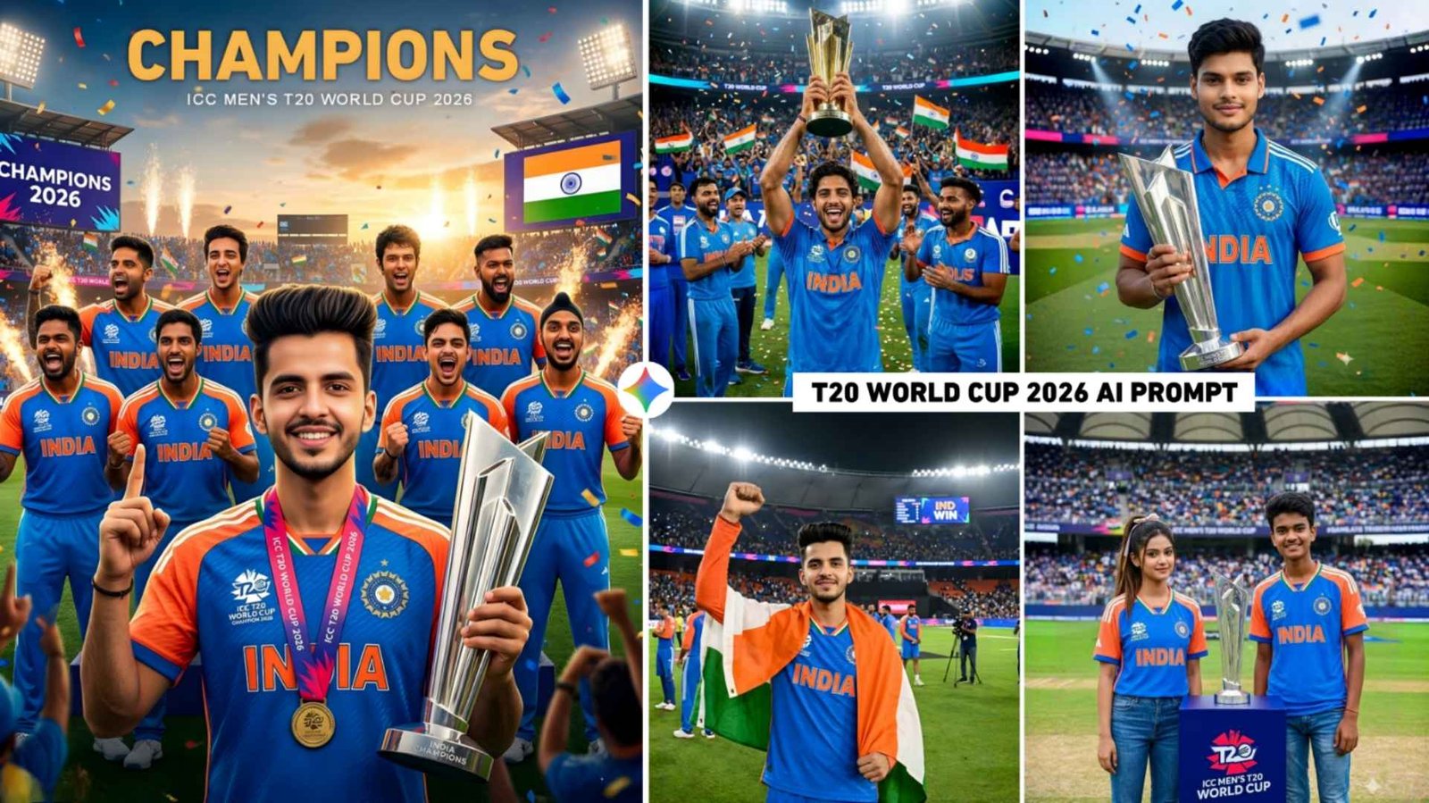 ICC Men's T20 World Cup 2026 Ai Photo Editing Prompts - Gemini Ai
