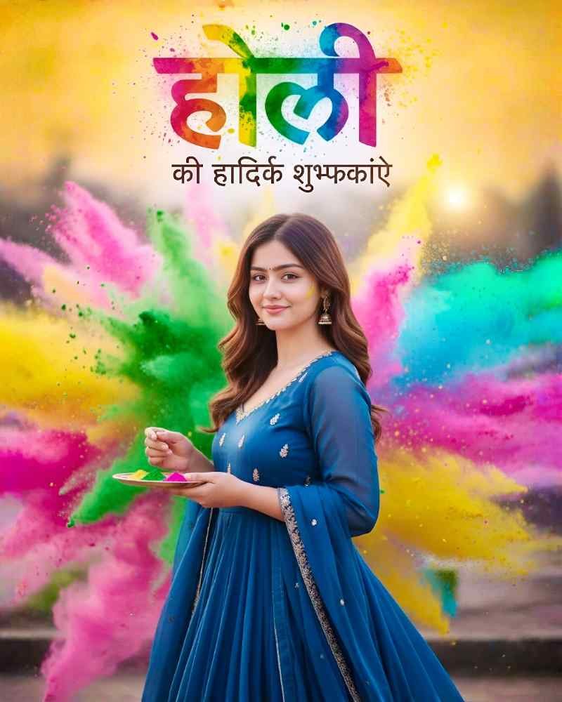 Holi Festival AI Photo Editing Prompt