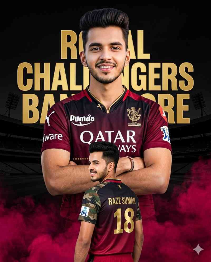 IPL 2026 AI Photo Editing Prompt - RCB Poster