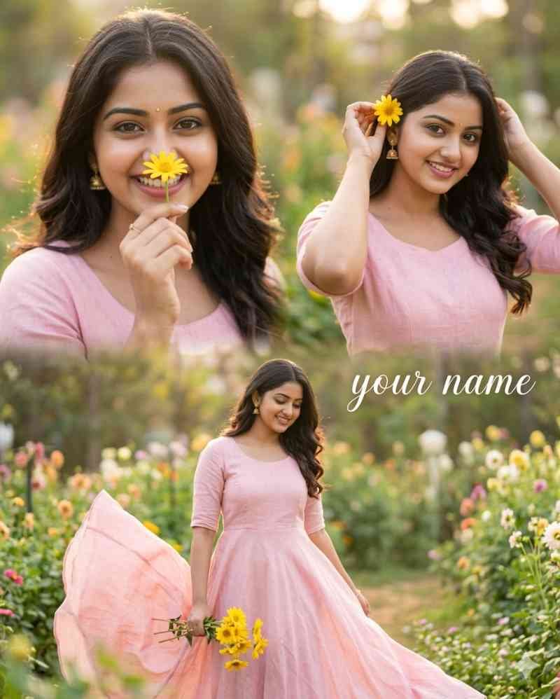 3-Layer Collage Portrait Prompt for Young Woman