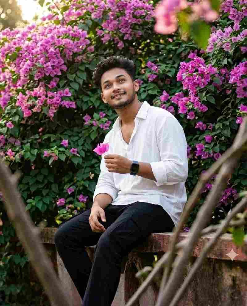 Ultra Realistic Portrait with Bougainvillea
