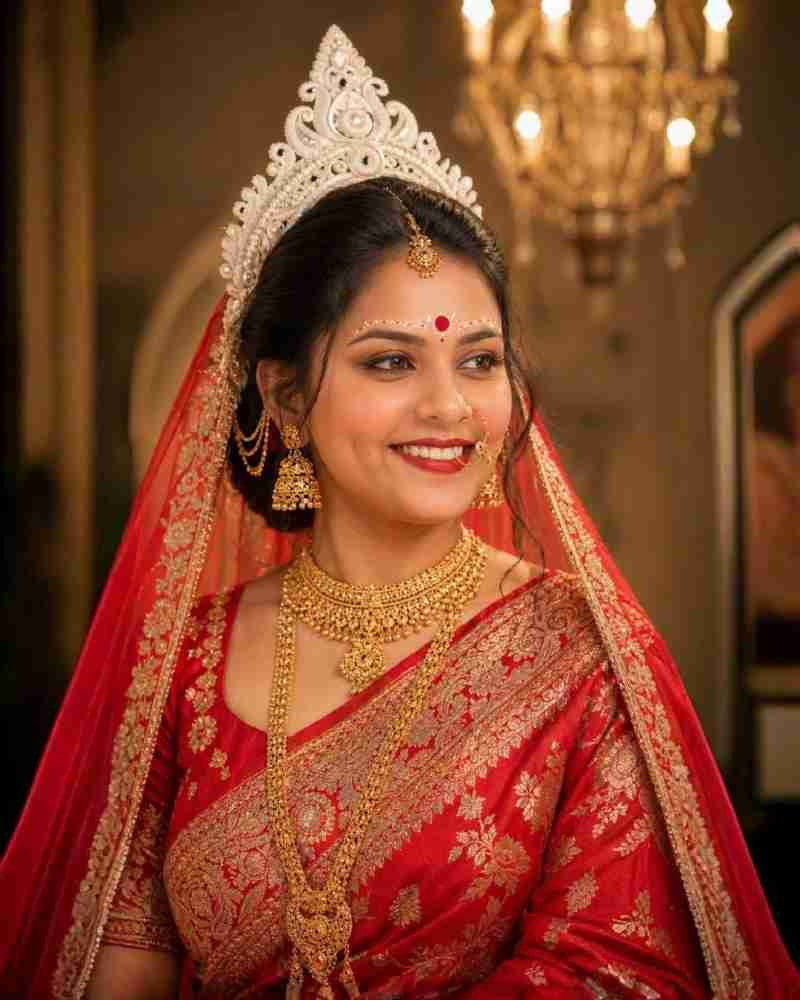 Cinematic Bengali Bridal AI Photo Prompt