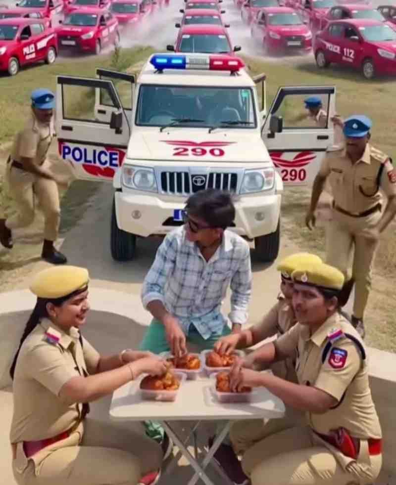 Viral Police Car Entry AI Video Prompt