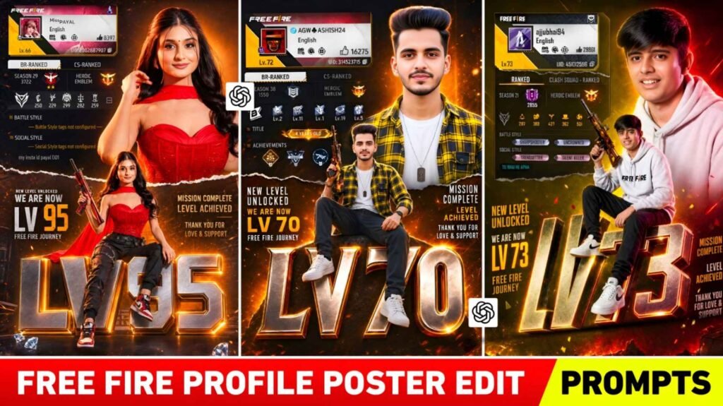 Free Fire Profile Poster Ai Photo Editing Prompts | Chatgpt Prompt