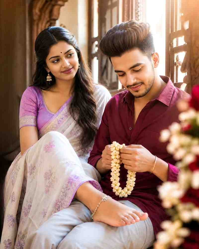 Dreamy Candid Couple Portrait Prompt
