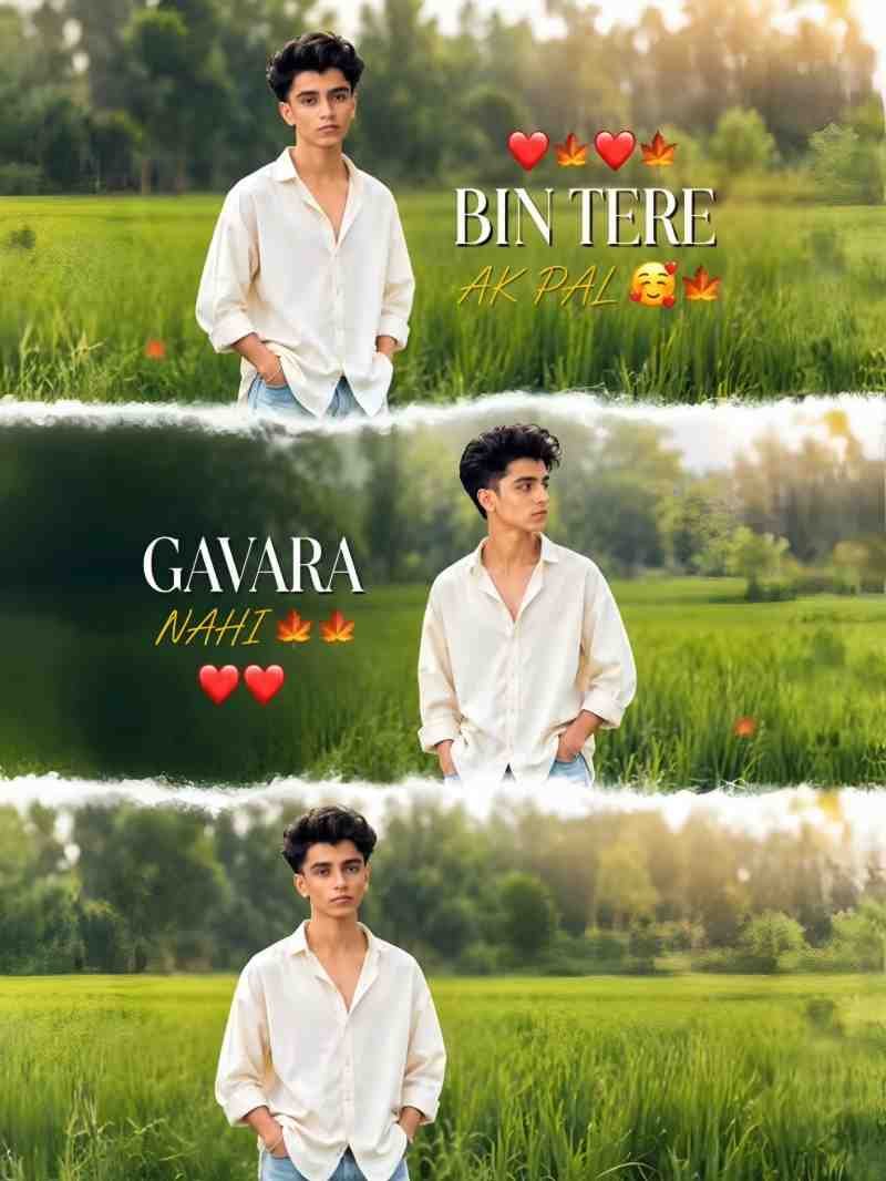 Cinematic Triptych Boy in Field Photo Edit
