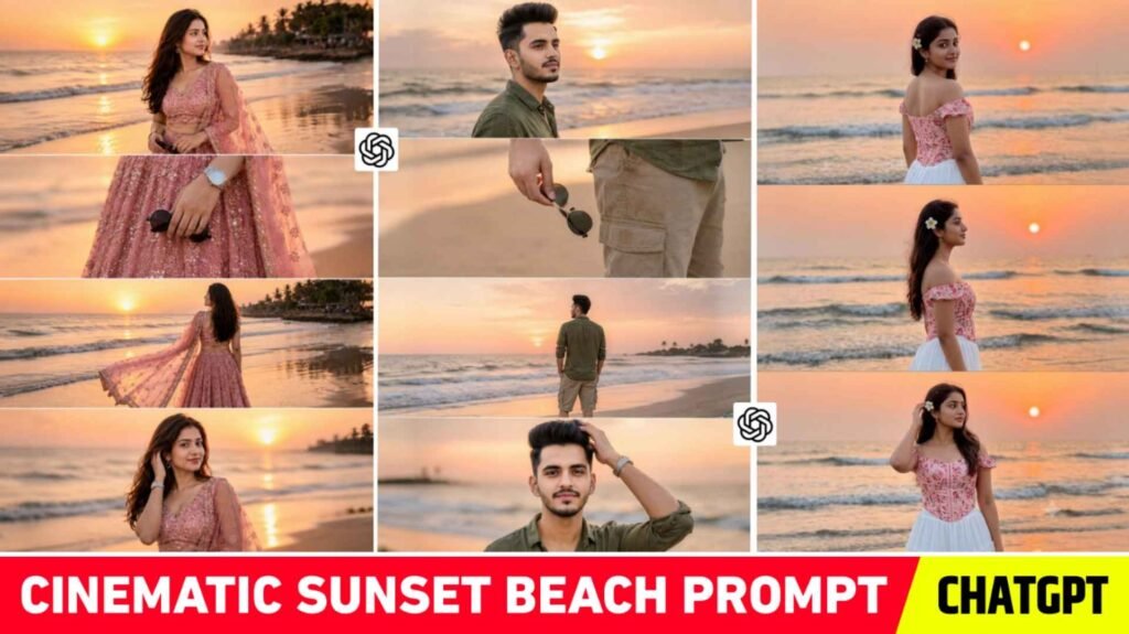 Cinematic Sunset Beach Ai Photo Editing Prompts | Chatgpt Ai
