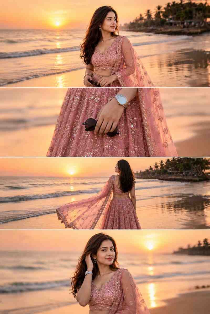 Cinematic Sunset Beach AI Photo Editing Prompt