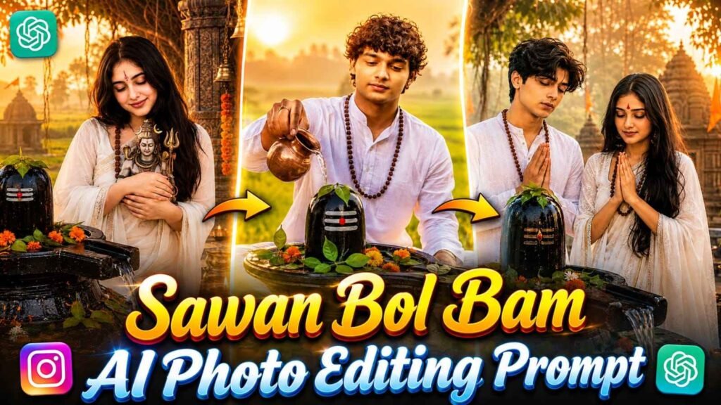 Sawan Bol Bam Ai Photo Editing Prompt 2026 | Chatgpt & Gemini