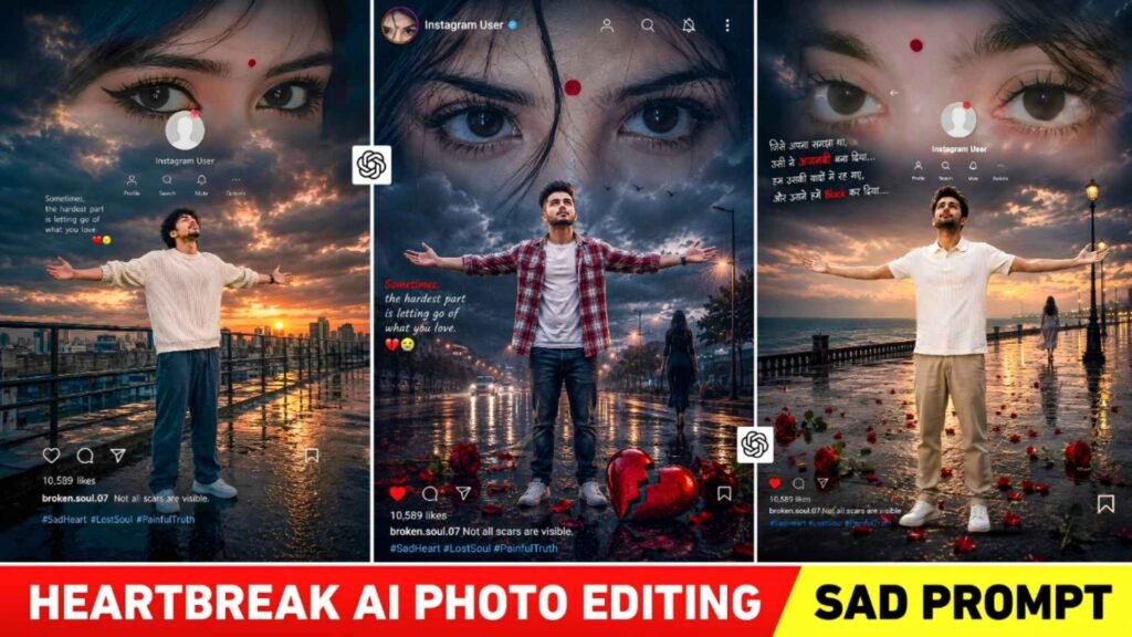 Cinematic Heartbreak Ai Photo Editing Prompts | Sad Photo Prompt