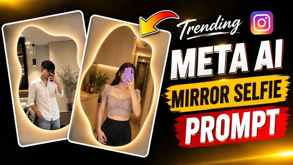 Meta Ai Restyle Mirror Selfie Photo Editing Prompt | Meta AI