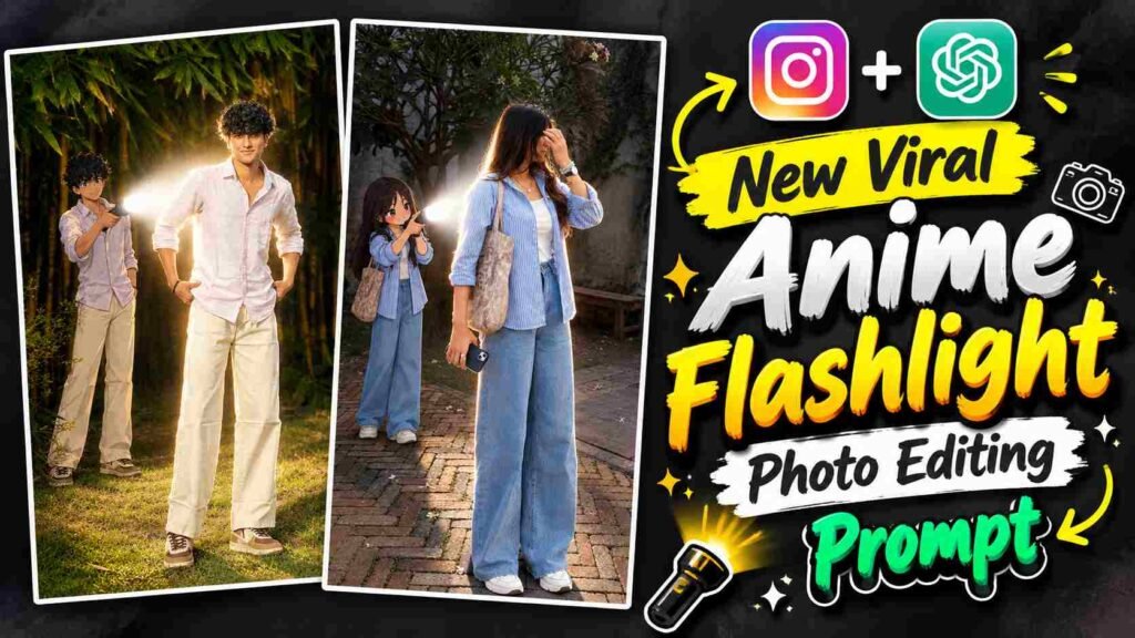 New Viral Anime Flashlight Photo Editing Prompt